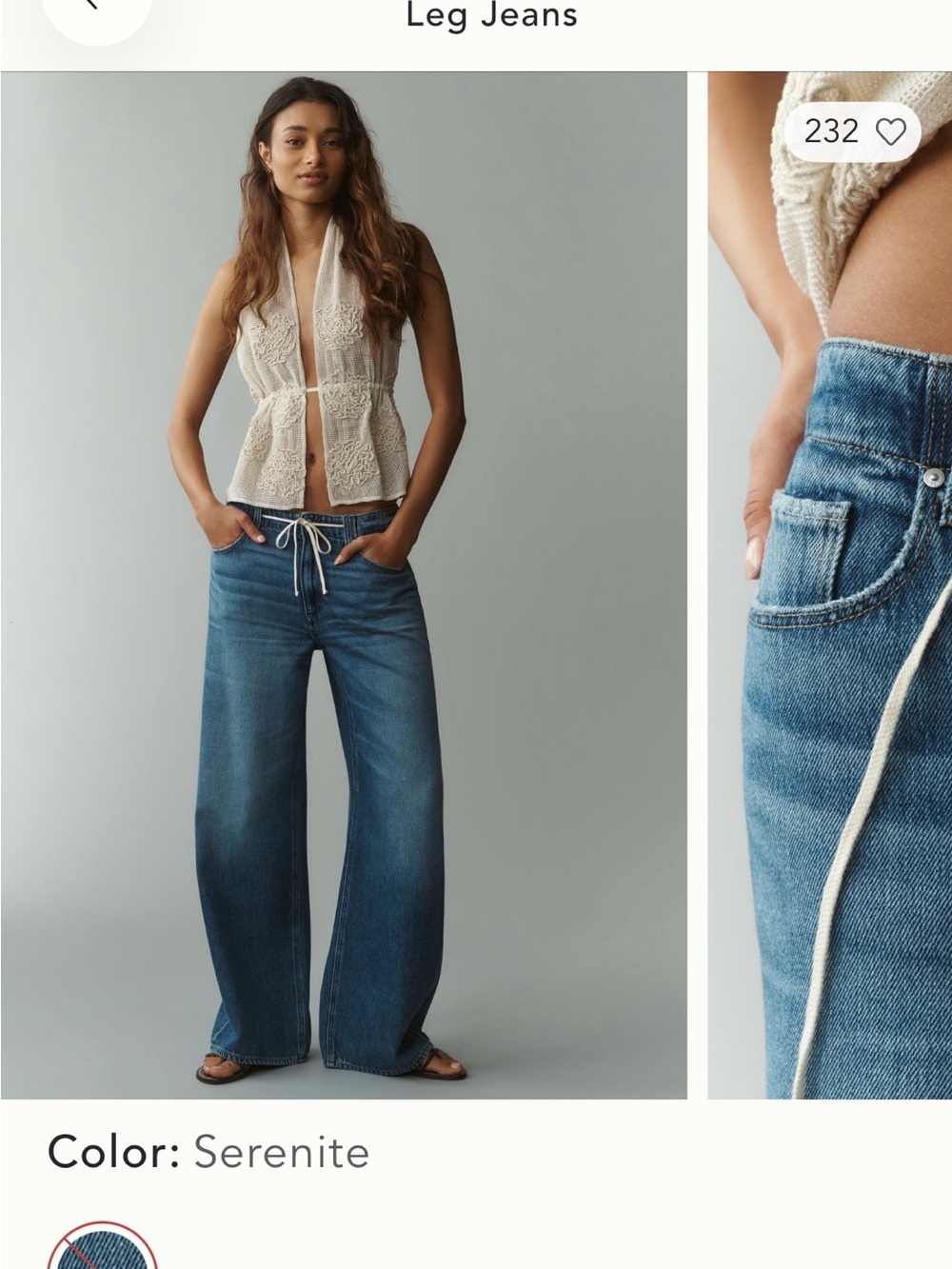PAIGE Zoey Tie High-Rise Wide-
Leg Jeans NWOT SIZE 28 and 31 length